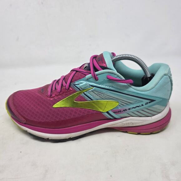 Brooks Ravenna 8 Shoes Running Sneakers Outdoor Teal Pink Womens Size 7 - Picture 2 of 8